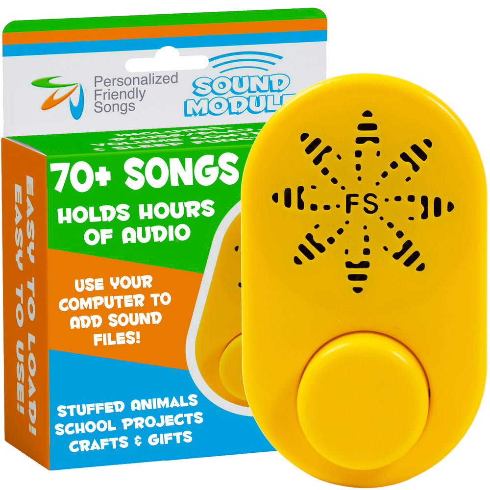 Personalized Friendly Songs' yellow coloured  Sound Module 