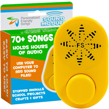Personalized Friendly Songs' yellow coloured  Sound Module 