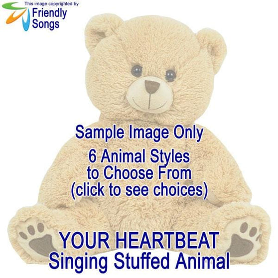 Personalized Stuffed Animal Plush with your Baby's Heartbeat (or your Favorite Song) inside!