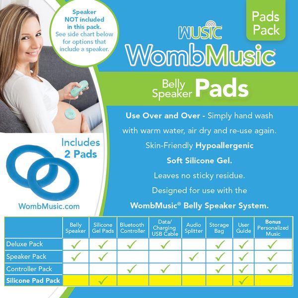 WombMusic Belly Speaker Pads (REPLACEMENT Pads Pack)