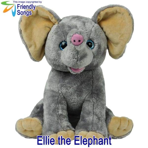 YOUR Babys Heartbeat - Personalized Stuffed Animal Plush Toy with your Babys Heartbeat (or your Favorite Song) inside! - Ellie the Elephant