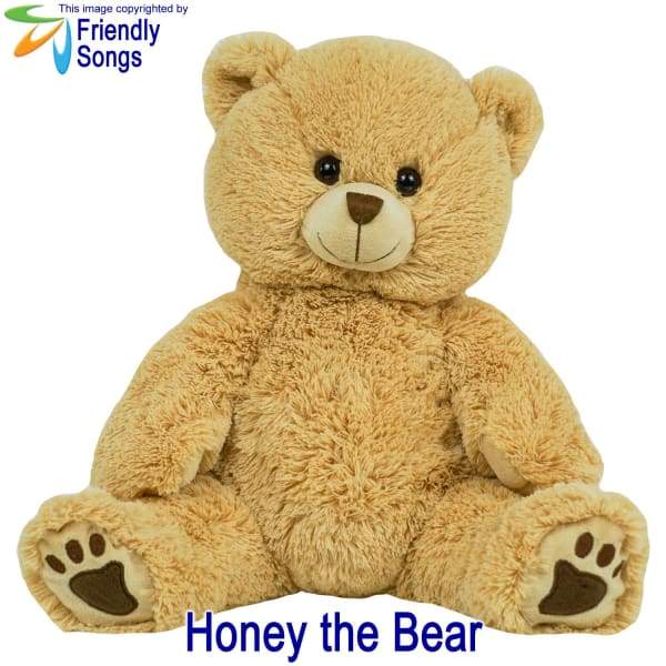 YOUR Babys Heartbeat - Personalized Stuffed Animal Plush Toy with your Babys Heartbeat (or your Favorite Song) inside! - Honey the Bear /